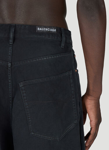 Balenciaga Double-Front Draped Denim Jeans Black bal0154005