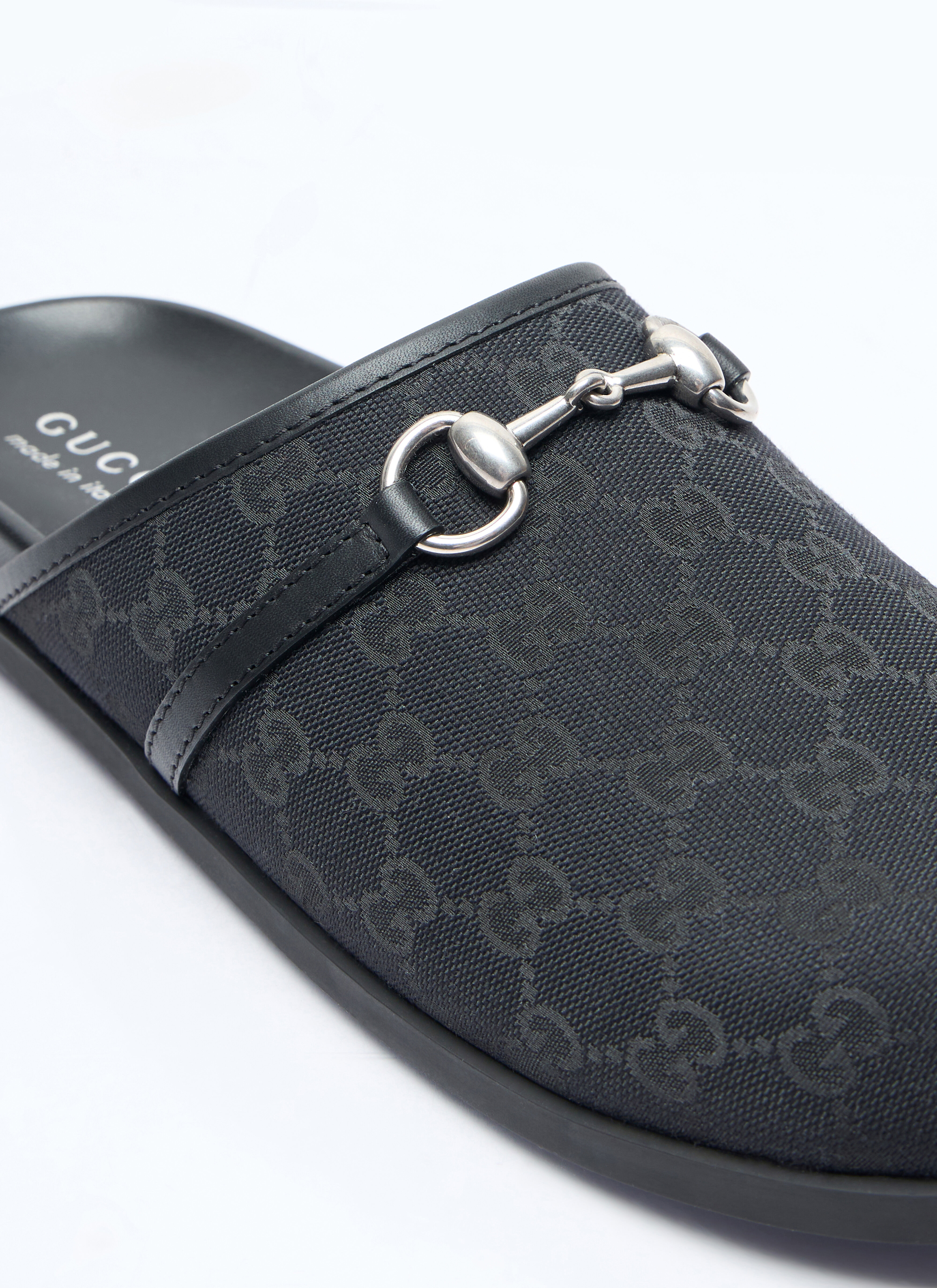 Gucci Men s Horsebit Mules in Black LN CC