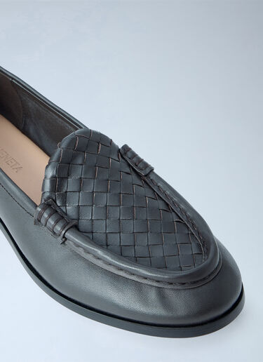 Bottega Veneta Leather Penny Loafers Dark Brown bov0265055