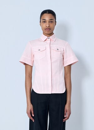 Sportmax Short Sleeve Button-Down Shirt Pink spx0264001