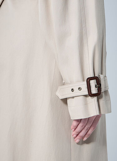 Saint Laurent Cotton Twill Trench Coat Beige sla0259015