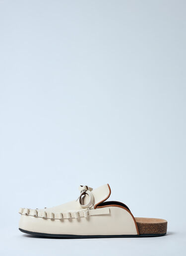 JW Anderson Leather Ruffle Mules White jwa0259011