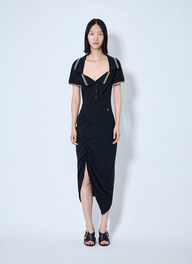 LN-CC® - Vivienne Westwood: Long Monday Pulling Dress - Black Vivienne Westwood Long Monday Pulling Dress Black vvw0265015