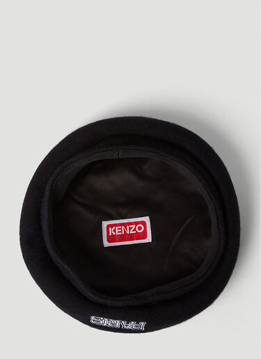 Kenzo エンブロイダリーベレー帽 ブラック knz0150051