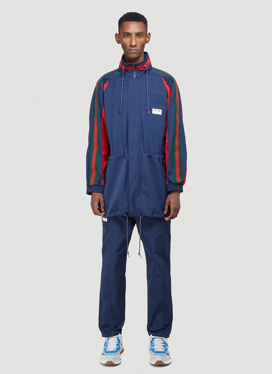 Gucci Men s Web Track Jacket in Blue LN CC