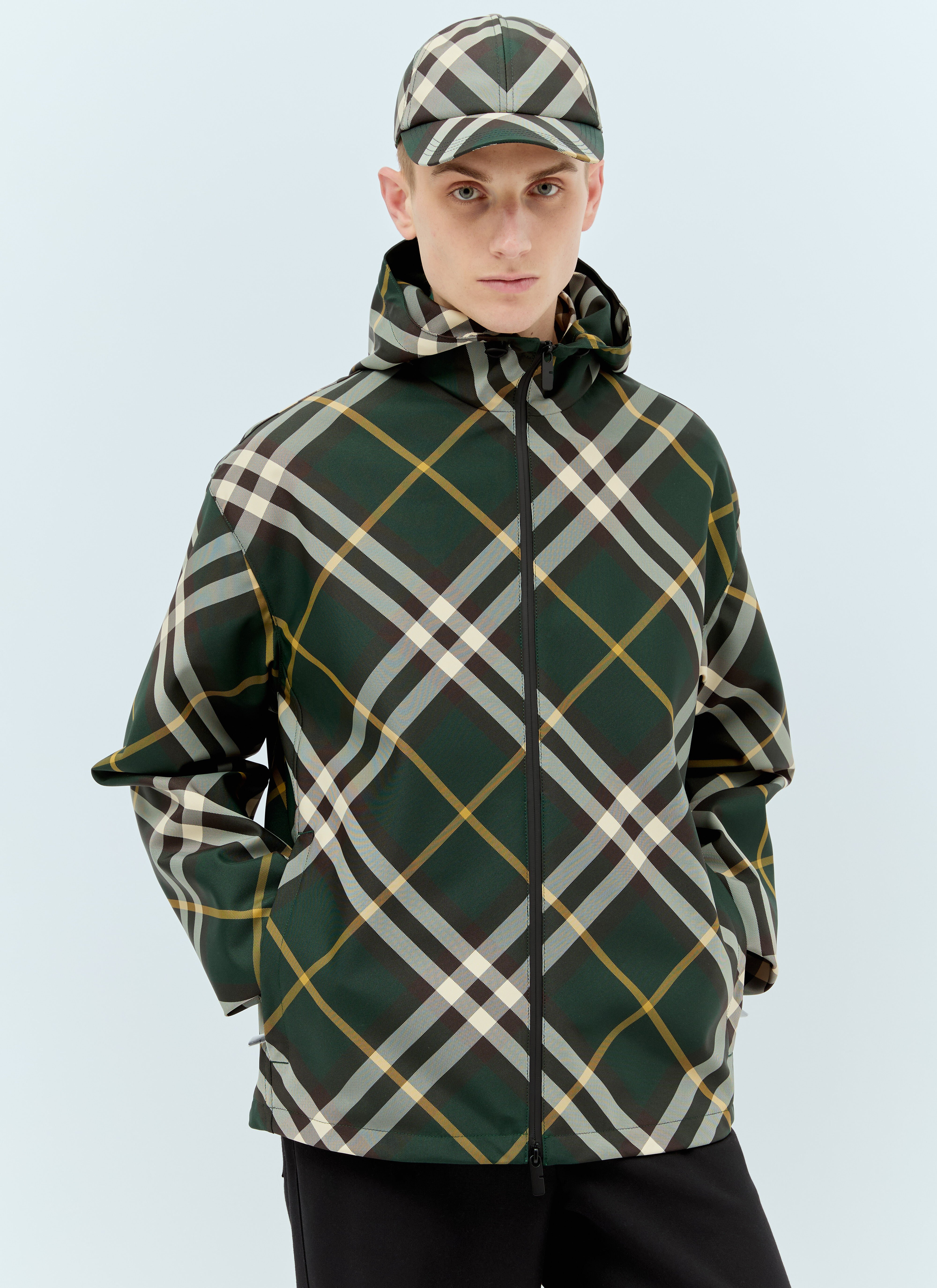 Fucking Awesome Hooded Check Jacket Yellow fua0156007