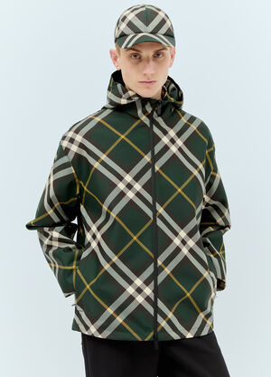 Our Legacy Hooded Check Jacket Brown our0157020
