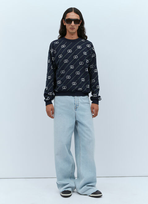 Charlie Constantinou Crystal Logo Sweatshirt Blue cco0154003