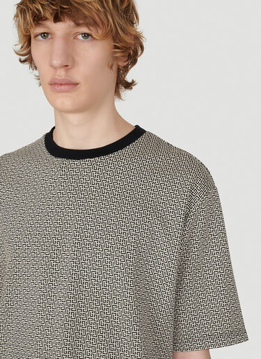 ミニ モノグラム ジャカード T シャツ Balmain ミニ モノグラム ジャカード T シャツ グレー bln0153004