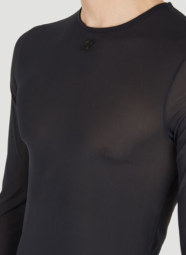 Courrèges Second Skin Long Sleeve Top Black cou0150008