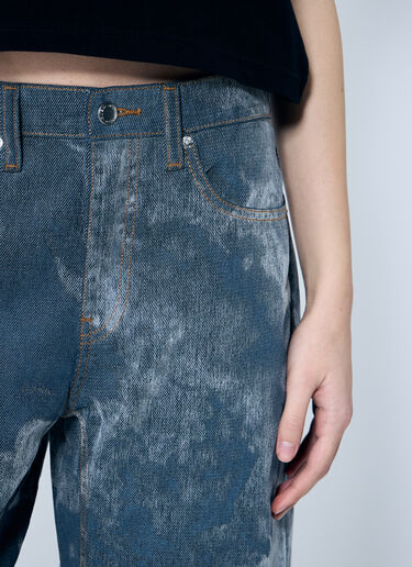 Alexander Wang Low Rise Clouding Flocking Jeans Grey awg0259025
