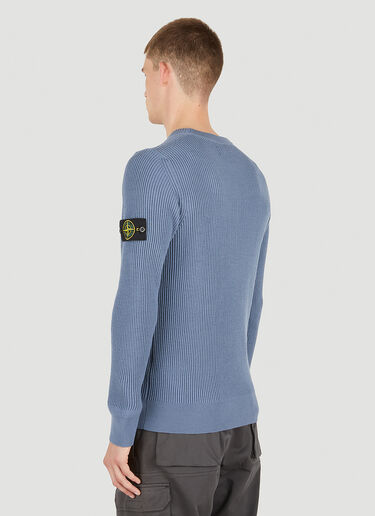 Stone Island Compass Patch Sweater Blue sto0150129