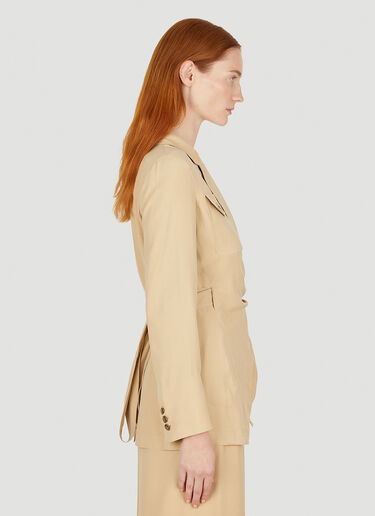 Max Mara Fleur Wrap Front Blazer Beige max0252011