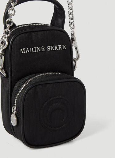 Marine Serre Two-Pocket Mini Shoulder Bag Black mrs0346022