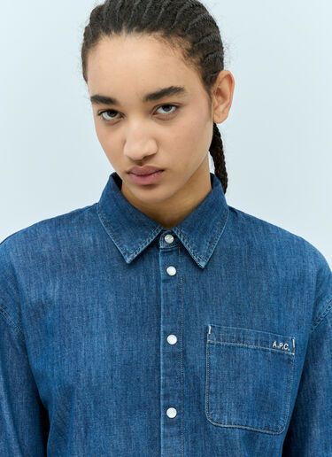 A.P.C. Chemise Boyfriend Shirt Blue apc0255009