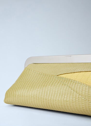 Jacquemus The Salon Maïs Leather Clutch Bag Yellow jac0264049