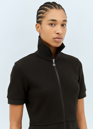 Moncler Piquet Half-Zip Polo Dress Black mon0259033