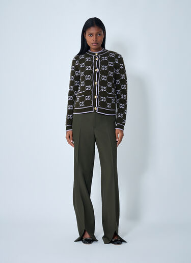 GG Jacquard Wool Bouclé Cardigan Gucci GG Jacquard Wool Bouclé Cardigan Black guc0261108