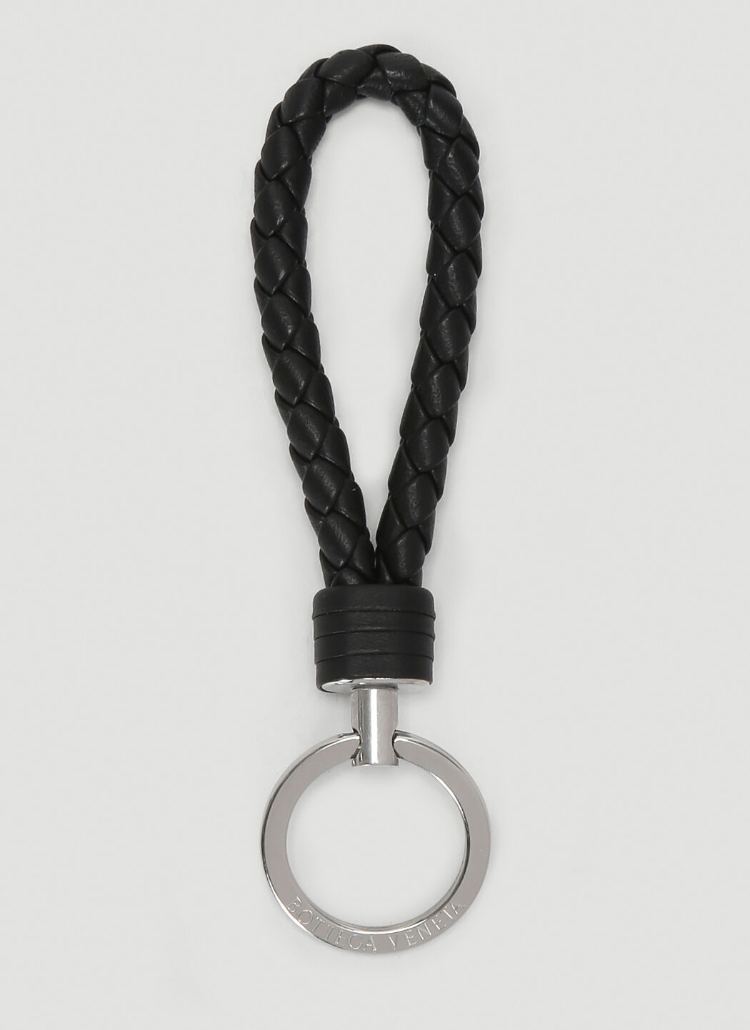 Balenciaga Woven Leather Keyring 블랙 bal0255082