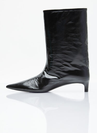 Jil Sander Leather Ankle Boots Black jil0255037