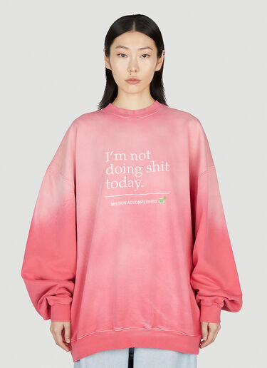 VETEMENTS 슬로건 스웨트셔츠 핑크 vet0251003