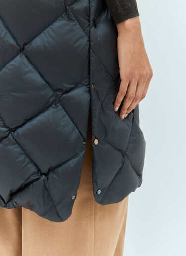 Max Mara Water-Repellent Midi Gilet Blue max0258029