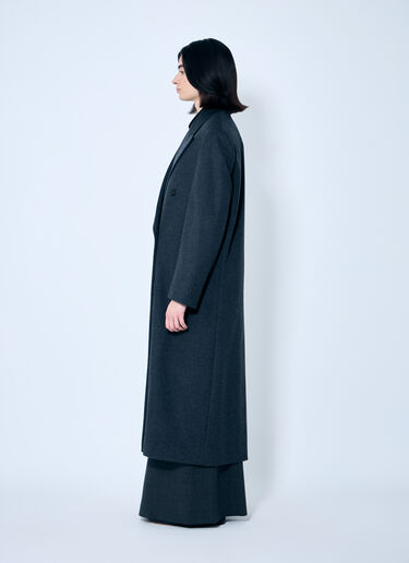 The Row Harris Cashmere Coat Grey row0259004