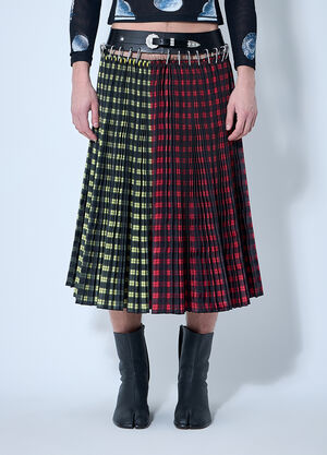 Chopova Lowena Split Carabiner Midi Skirt Red cho0360006