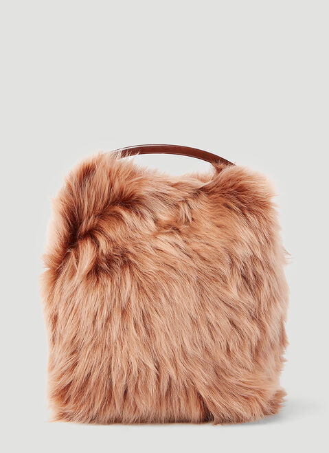 Dries Van Noten Pony Hair Handbag Brown dvn0253007