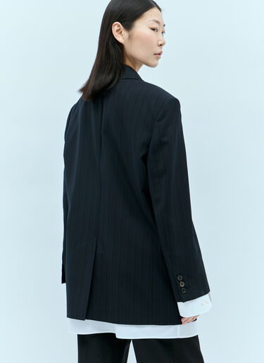 Miu Miu Single-Breasted Pinstripe Blazer Navy miu0255013