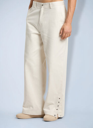 Palm Angels Palm Tree Loose Trousers White pma0166287