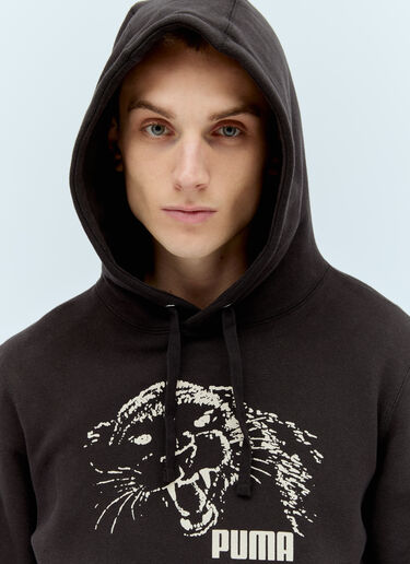 Puma x Noah Logo Print Hooded Sweatshirt Black pun0156003