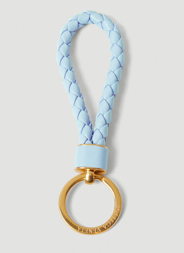 Bottega Veneta Intrecciato Key Ring Blue bov0249046