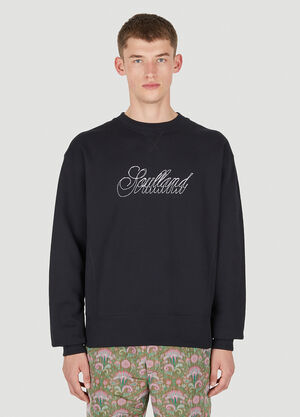 Soulland Logo Embroidery Sweatshirt Blue sld0352002