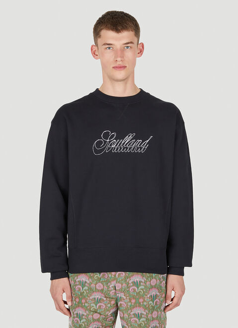 Soulland Logo Embroidery Sweatshirt Pink sld0352002