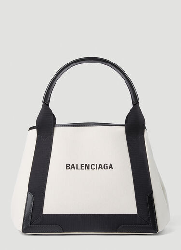 Balenciaga XS 로고 프린트 핸드백 화이트 bal0251133
