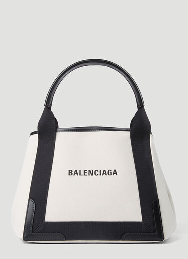 Balenciaga XS Logo Print Handbag White bal0251133