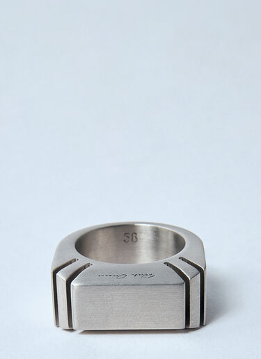 Rick Owens 斜面戒指 银色 ric0159067