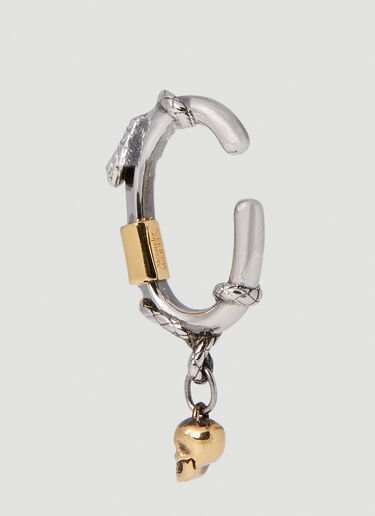Alexander McQueen Snake And Skull Ear Cuff Silver amq0152036