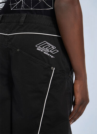 LN-CC® - Off-White: Owr Gd Gab Milit Relax Shorts - Green Off-White Owr Gd Gab Milit Relax Shorts Green ofw0164130