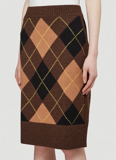 Burberry Ayla Knitted Skirt Brown bur0243008