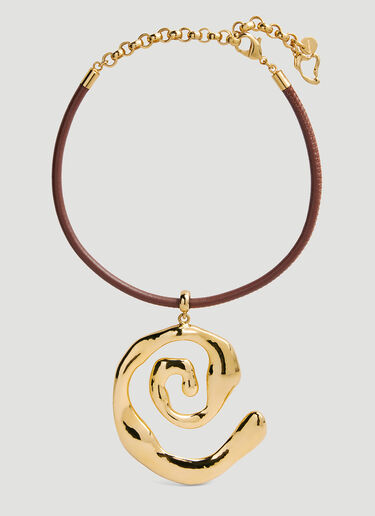Jacquemus Le Collier Turbi Necklace Brown jac0251110