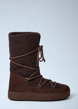 Moon Boot x GUEST IN RESIDENCE Ltrack Low Knit Boots Brown mbg0364008
