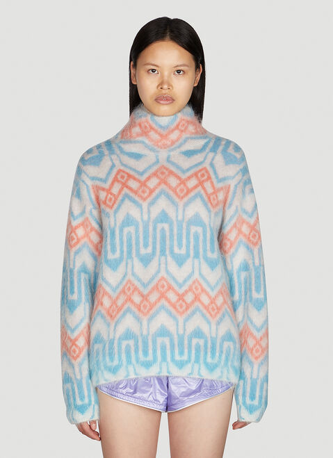 Jacquemus Graphic Jacquard Sweater Beige jac0251040