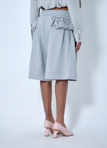 Dries Van Noten Knit Shorts with Frayed Pocket Details Grey dvn0264013