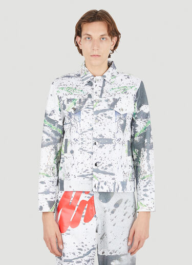 Splatter Print Overshirt Jacket Alive & More Splatter Print Overshirt Jacket White aam0146009