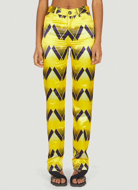 Meryll Rogge Graphic Print Pants Yellow rog0250007