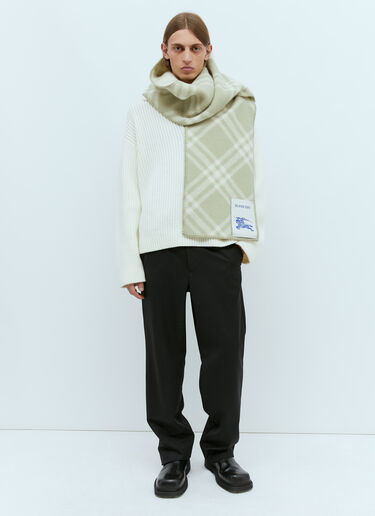 チェックウールスカーフ Burberry チェックウールスカーフ グリーン bur0355001