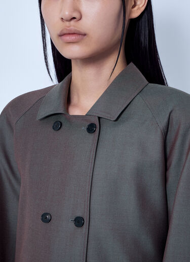 The Row Emma Double-Breasted Wool Coat Brown row0266006