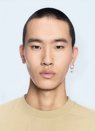 Off-White Mini Dice Mono Hoop Earring Silver ofw0160100